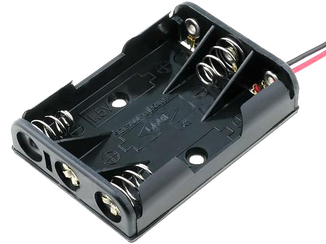 Suport baterii, 3xAAA, R3, fire, 150mm, KEYS2480