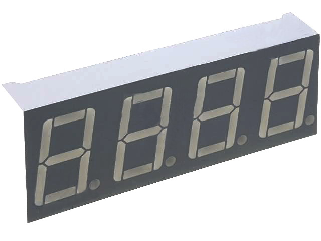 Afisor cu led, 4 digiti, multiplexare, AC, 14mm, KW4-563ASA