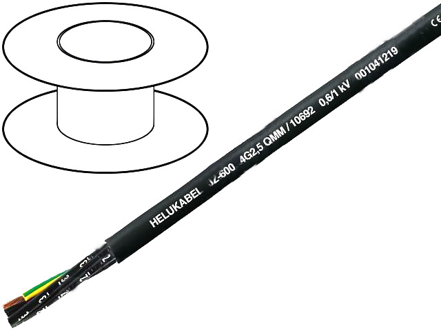 Cablu 4x1mm2, 1kV, JZ600/4X1, HELUKABEL