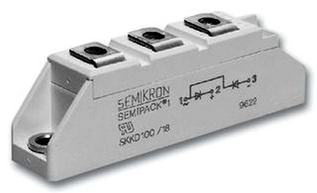 Punte tiristor, 106A, 1200V, SKKT106/12E, SEMIKRON