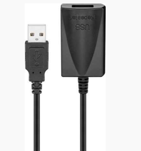 Cablu extensie, USB 2.0 A, tata - USB 2.0 A, mama, activ, 5m, CABLE-147HS