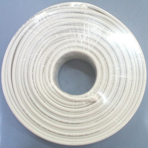 Cablu coaxial, RG6, 75 ohmi, alb, RG6-CCS/AL