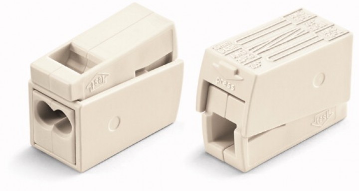 Mufa cablu-cablu, conectoare iluminat, 2 pini, 24A, 0.5-2.5mm, 400V,  224-112 WAGO