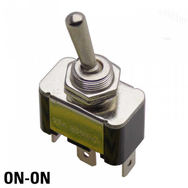 Intrerupator basculant, ON-ON, 16A, 3 pini, SPDT, orificiu montare Ø12.2mm, 5512CB