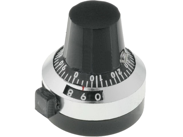 Buton demultiplicator, multitura, 10 ture, 22mm, GP3-6.35-22X24