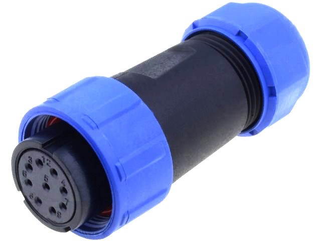 Conector circular 9 pini mama, 500V, 5A, IP68, SP2110/S9