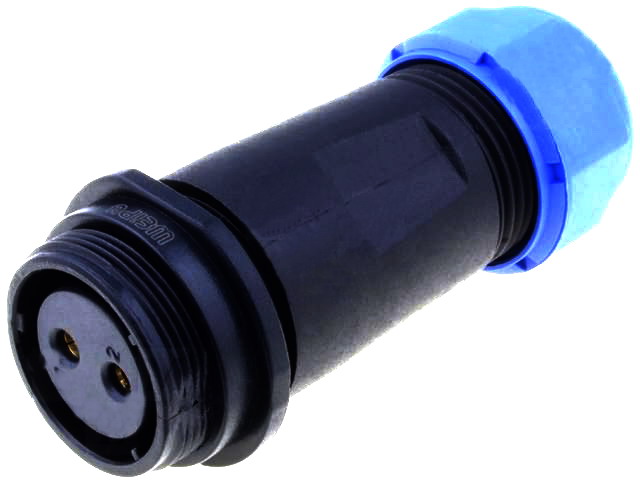 Conector circular 2 pini, mama, 500V, 30A, IP68, SP2111/S2