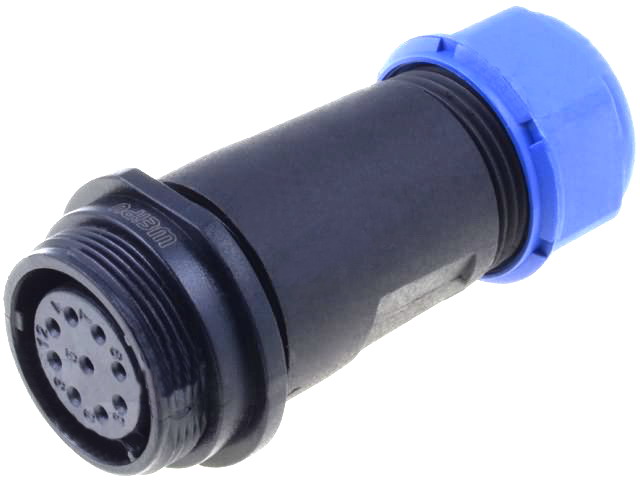 Conector circular 9 pini mama, 500V, 5A, IP68, SP2111/S9