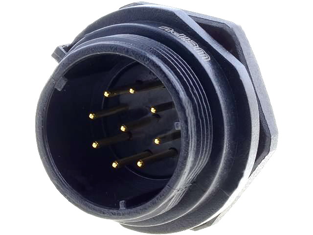 Conector circular 9 pini tata SP2112/P9, IP68, 500V, 5A, WEIPU