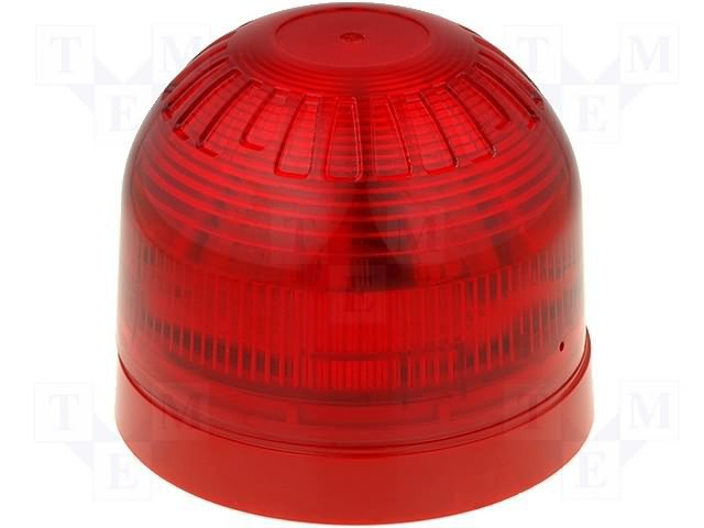 Semnalizare optica, lampa avertizare, rosie, 17-60VDC, lumina intermitenta, IP65,  PSB-0009