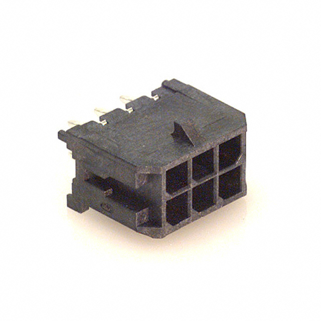 Soclu cablu, drept, MicroFit, 6 pini, pas 3mm, 43045-0612, MOLEX