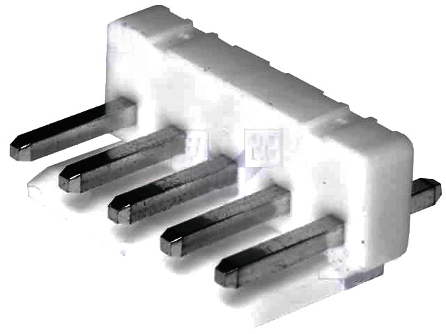 Soclu drept cablu-placă; tată; 5 PINI; 3.96mm; 250V; 7A NS39-W5P