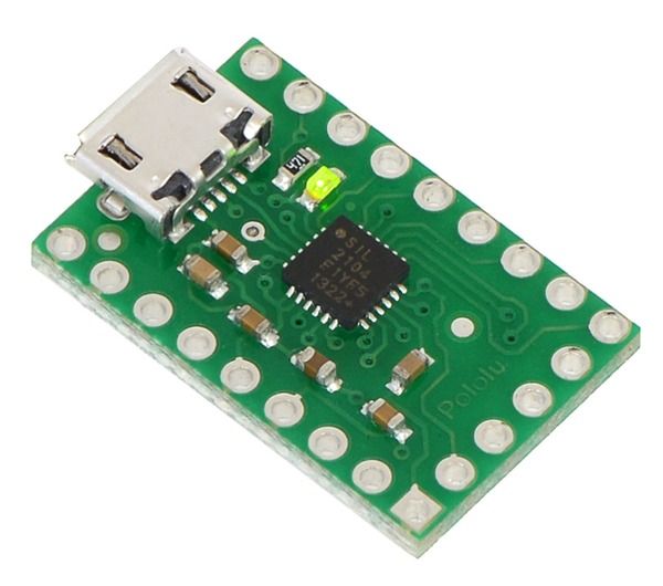Convertor USB-UART; 5VDC; 2Mbps; USB B micro, CP2104,  POLOLU-1308