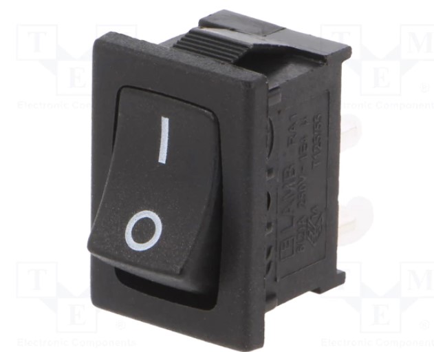 Intrerupator basculant, ON-OFF, 10A, orificiu montare 13x19mm, 2 pini, SPST,  MP004571