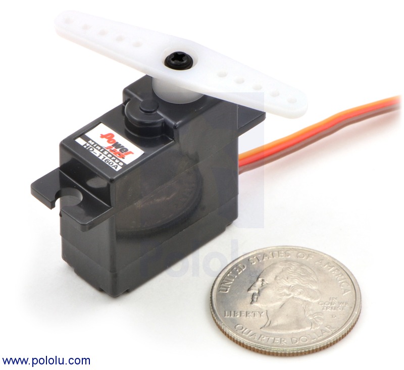 Motor: DC; servomecanism; 6VDC; mini; moment de torsiune: 27Ncm; POLOLU-1046