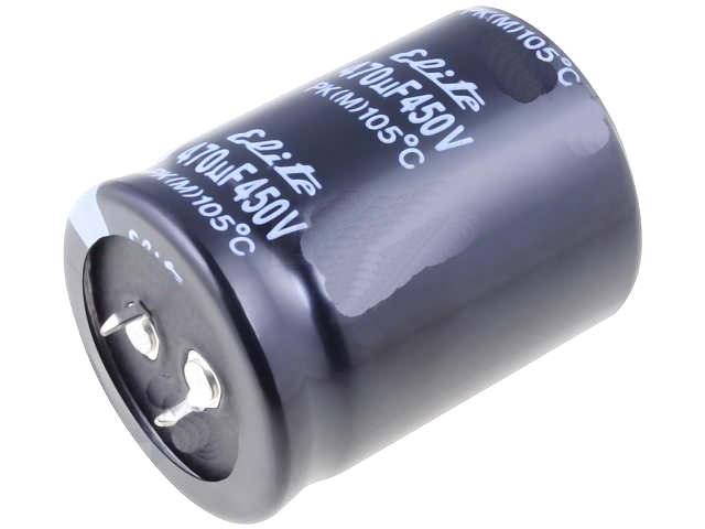 470uF/450V, electrolitic, 35x51mm, 105C, ELITE