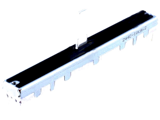 Potentiometru 10K, translatie liniar, stereo, cursa 60mm, RS60112-10KBX2, ALPS