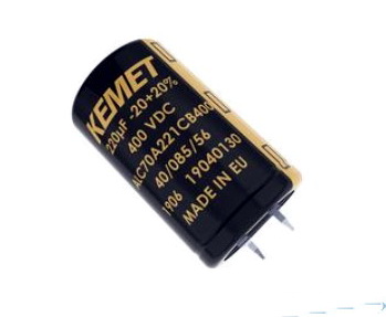 180uF/450V, electrolitic, LOW ESR, 105°C, 25x40mm, 10000h, KEMET