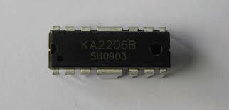 KA2206B, 2.3W, stereo amplificator, DIP16