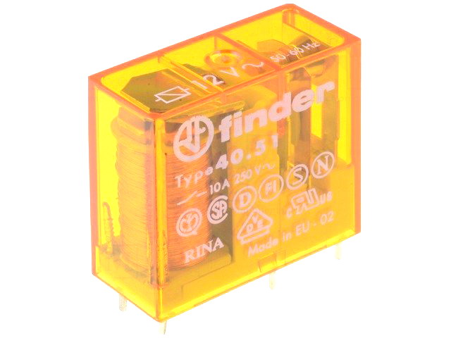 Releu 12VAC, SPDT, 10A, 40.51.8.012.0000 FINDER