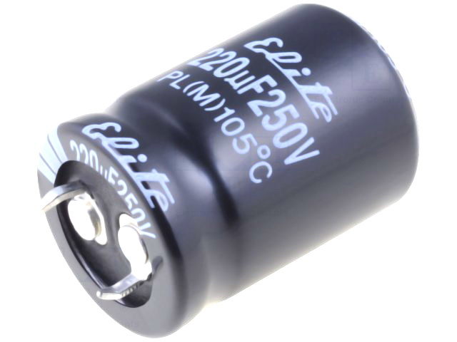 220uF/250V, Condensator electrolitic, 22x31mm, ELITE