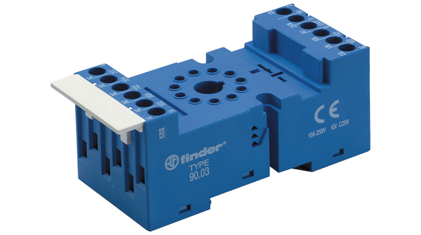 Soclu releu pt seria 60.13; 11 pini; 10A; 250VAC; DIN; 90.03, FINDER