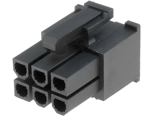 Conector PCIE EXPRESS, 6 pini, mama, 9A, pas 4.2mm, Mini-Fit Jr, 45559-0002, MOLEX,