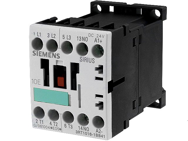 Contactor 7A, 24VDC, 3xNO, 3RT1015-1BB41, SIEMENS