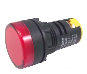 Lampa panou 24V, 22mm, rosu, led, IP65, montare panou, RAD224B