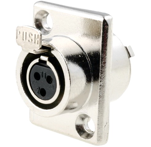 Conector XLR mini, mama, 3 PINI, MXLR-3G-C