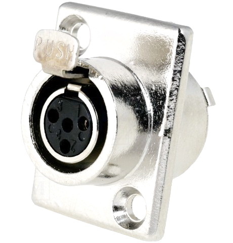 Conector XLR mini, mama, 4 PINI, MXLR-4G-C