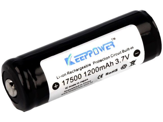 Acumulator Li-Ion; 17500, 4/5A; 3.7V; 1200mAh; ACCU-ICR17500