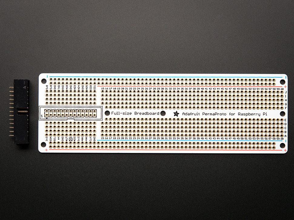 Placa protoboard, breadboard Raspberry, 400 puncte, pas 1.27mm, 1135, ADAFRUIT