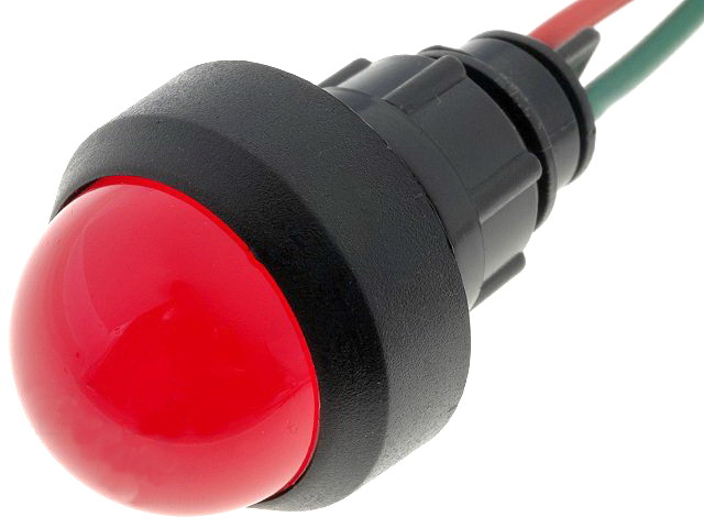 Lampa led; 12-24VDC; 12-24VAC; IP20; 20mm; rosie; LKD12-24-R