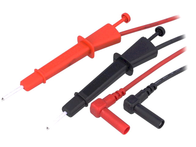 Cabluri test banana-clips, rosu si negru, 600V, 1m, PCX-W2