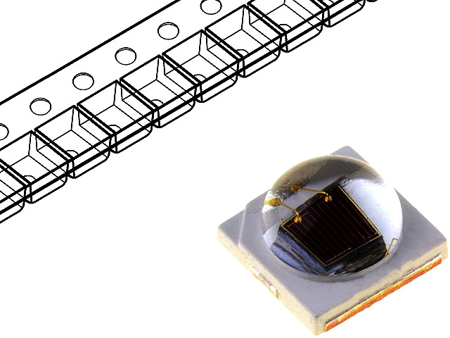 Led cherry red; 130°; convex; 720nm, 225mW; 1.5...2.75V, 700mA, PK2N-3LEE-SD