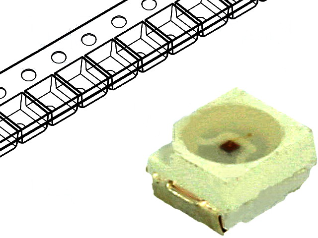 Led rosu; 500-700mcd; 120°; 650nm, 3.5x2.8x1.9mm; 10mW; OSR7CAS1C1A