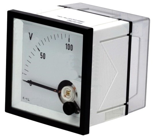 Voltmetru panou, analogic, 0-500VAC, DIN72, EQN72-500VAC