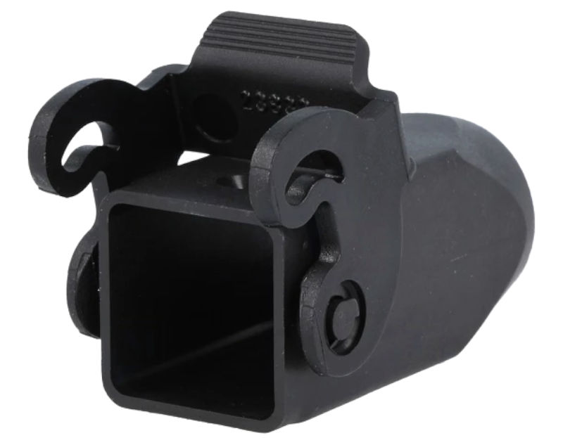 Carcasa conectori rectangulari, CK/MK, negru, drept, CK03VGNS, ILME