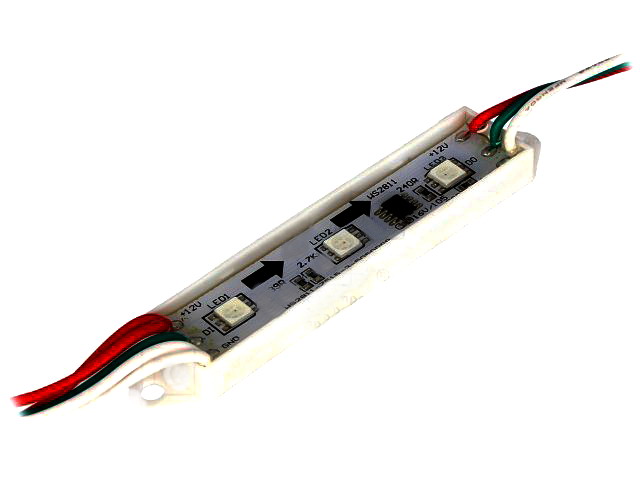Modul 3 LEDuri; RGB; 75x15mm; SMD; 12V; programabil; HC-F12V-7515