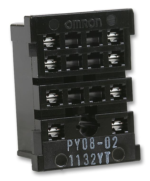 Soclu 8 pini; DIN RAIL; releu MY2; PY08-02