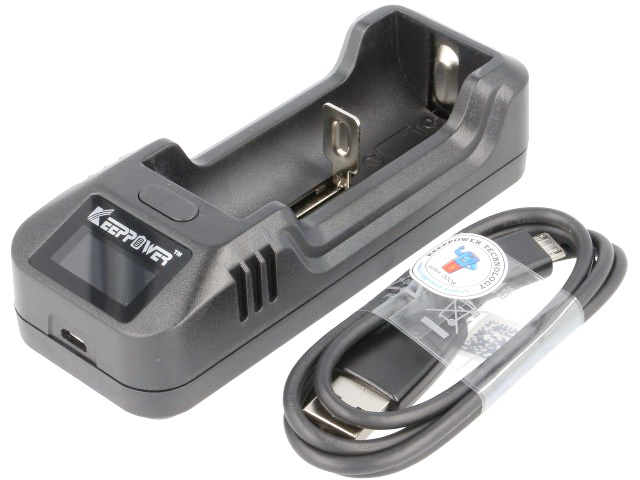 Incarcator acumulatoare litiu; 3.6/3.7V, 1A; KEEPPOWER-L1