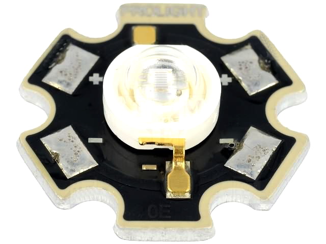 LED 1W. alb rece,  1W, 150lm, 3.8V, star, PM2B-1LWS