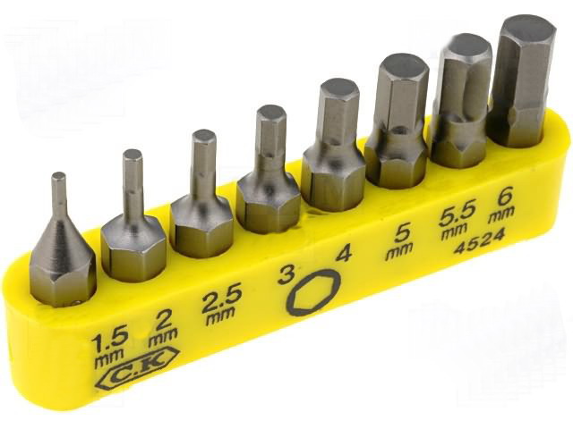 Set 8 capete, imbus, pentru surubelnita, CK-4524