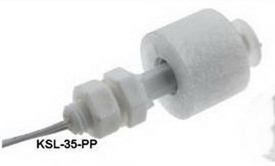 Senzor de nivel, apa, 200VDC; 500mA; NO, 10W, KSL35-PP