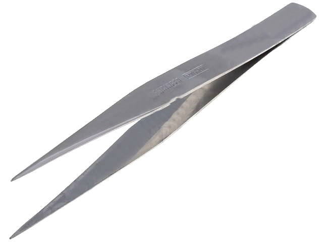 Penseta metalica, varf 1mm, 125mm, virf ascutit, inox, PTS-01