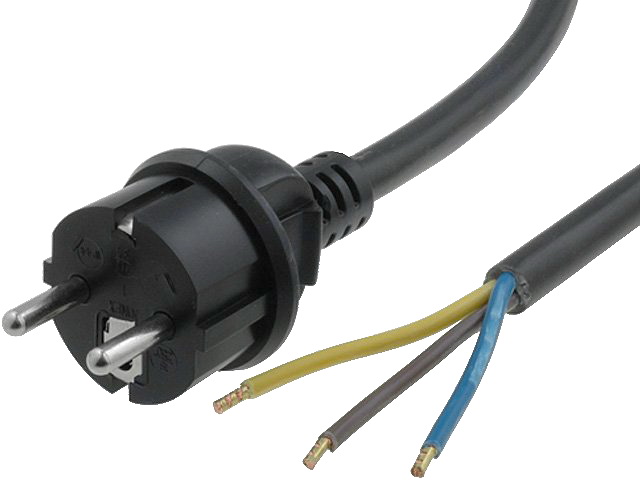 Cablu alimentare, 3x2.5mm, 3m, 16A, S2-3/25/3BK