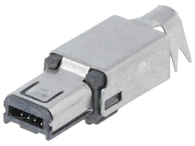 Mufa USB, mini HIROSE, 4 PIN, pentru lipire cablu, MUSB-W4P