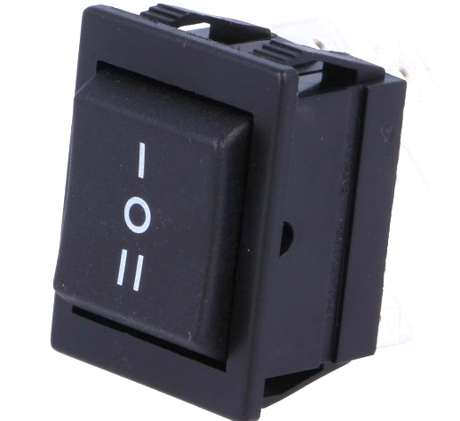 Comutator basculant, ON-OFF-ON, 16A, 20A/12V, 6 pini, DP3T, orificiu montare  30x22.1mm, C1570ALAAD, ARCOELECTRIC