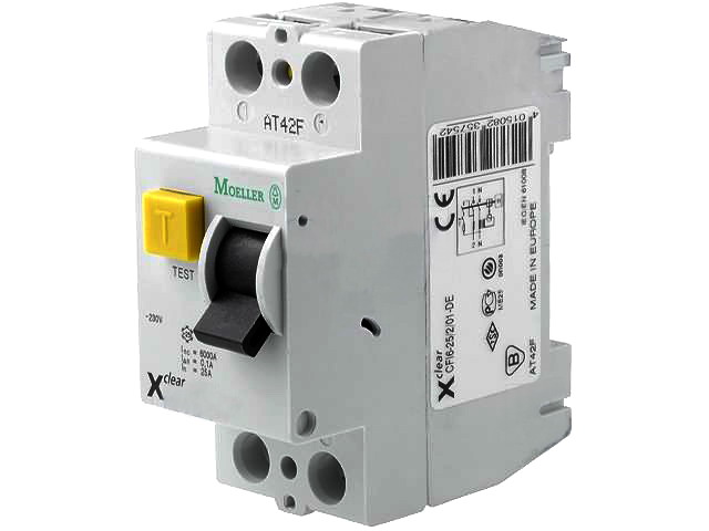 Intrerupător diferential, 30mA,2 poli, 40A, IP40, 1P+N, CFI6-40/2/003, EATON